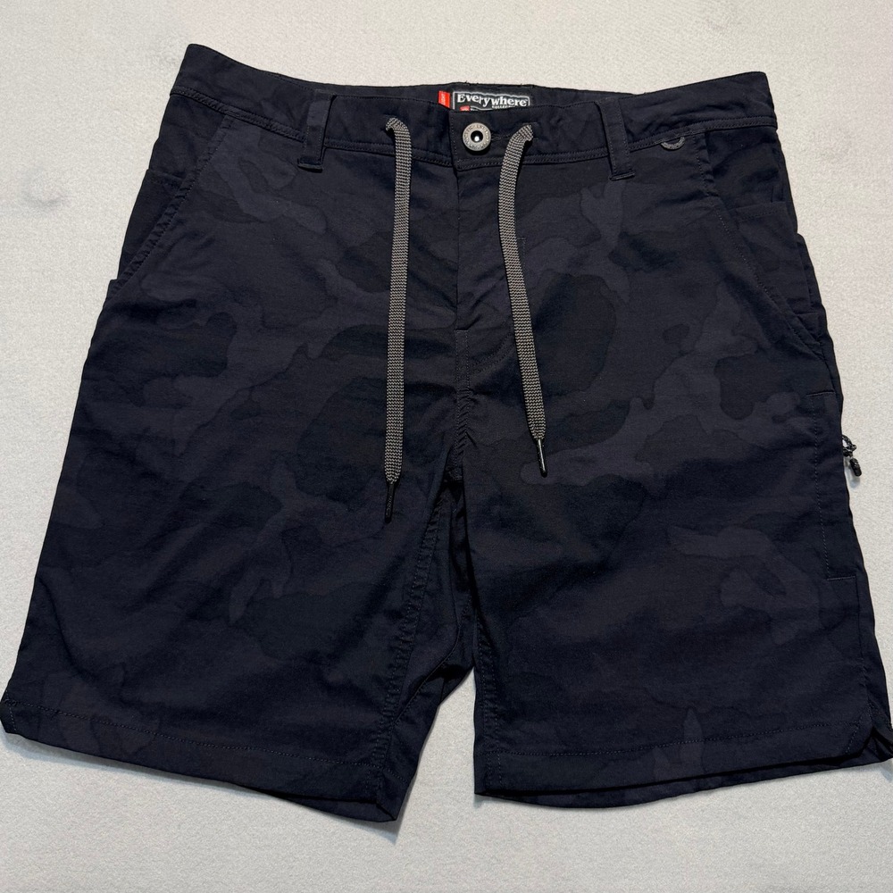 686 Mens Shorts Everywhere Featherlight Technical Camo Black 7" Inseam Size 30